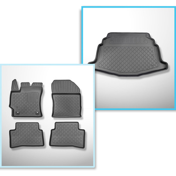 Kit tapis de coffre et tapis de voiture TPE pour: Toyota Corolla XII E210 Hayon 