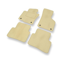 Tapis de Sol Velours adapté pour Volkswagen Passat B6 (2005-2010) - Premium tapis de voiture - beige