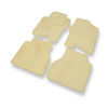 Tapis de Sol Velours adapté pour Nissan Navara D40 Pick-Up (2005-2014) - Premium tapis de voiture - beige