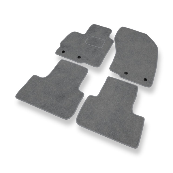Tapis de Sol Velours adapté pour Citroen C4 Aircross SUV (2012-2017) - Premium tapis de voiture - gris