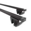 Barres de toit en acier adapté pour Fiat Strada Pick-Up (2004-2009) - Porte-Bagages de Voiture noir - rails