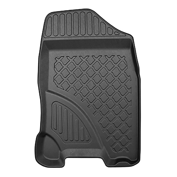 Tapis de sol en TPE adapté pour Mercedes-Benz Classe X 470 Pick-Up (12.2015-10.2022) - sans extincteur de la part du passager - tapis de voiture - noir