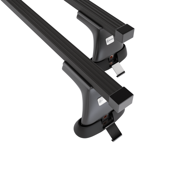 Barres de toit en acier adapté pour Citroen Xsara Picasso Monospace (2000-2006) - Porte-Bagages de Voiture noir - points de montage - (suivant le modèle de voiture ils peuvent se situer à différents endroits)