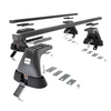 Barres de toit en acier adapté pour Skoda Octavia IV Liftback (2019-....) - Porte-Bagages de Voiture noir - toit normal