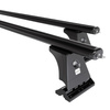 Barres de toit en aluminium adapté pour Mazda 6 mk I Hayon (2002-2007) - Porte-Bagages de Voiture noir - points de montage - (suivant le modèle de voiture ils peuvent se situer à différents endroits)