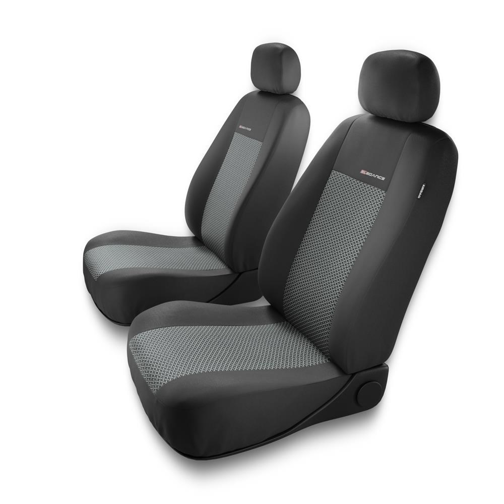 Housses de siège avant adaptées pour Ford C-MAX I, II (2003-2019) - housse  siege voiture universelles - couverture siege conducteur - 2UNE-2 Motif 2  (gris)
