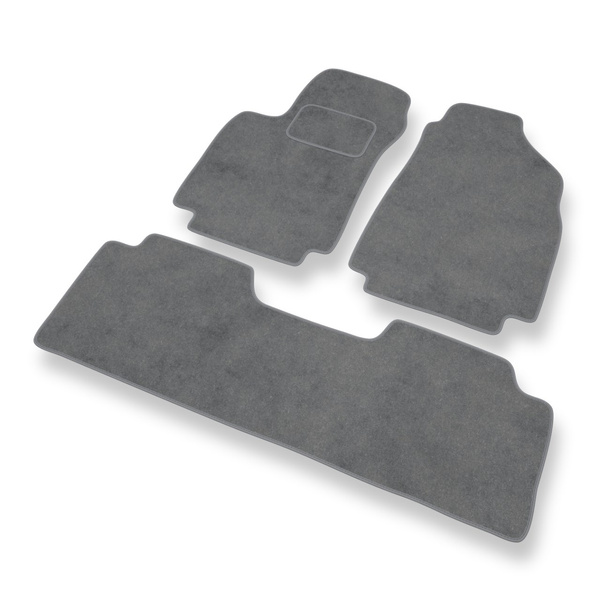 Tapis de Sol Velours adapté pour Hyundai Matrix Monospace (2001-2010) - Premium tapis de voiture - gris