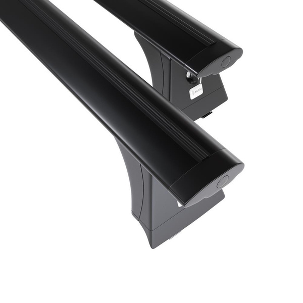 Barres de toit en aluminium adapté pour Renault Megane mk II Hayon (2002-2009) - Porte-Bagages de Voiture noir - points de montage - (suivant le modèle de voiture ils peuvent se situer à différents endroits)