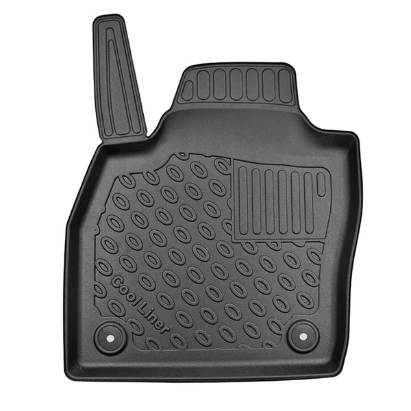 Kit tapis de coffre et tapis de voiture TPE pour: Volkswagen Polo VI Hayon (10.2017-....) - coffre inférieur;modèle sans plancher amovible de coffre