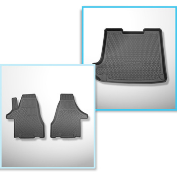 Kit tapis de coffre et tapis de voiture TPE pour: Volkswagen Multivan T5 Van (20