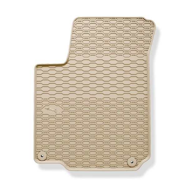 Tapis de sol en caoutchouc adapté pour Seat Leon I (1999-2005) - tapis de voiture - beige