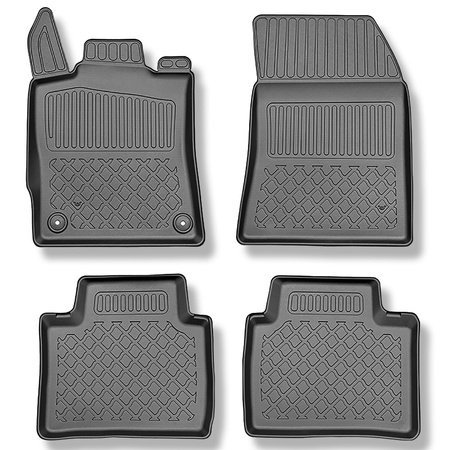 Tapis de sol en TPE adapté pour Citroen C5 X SUV (05.2022-....) - aussi pour Plug-in Hybrid - tapis de voiture - noir