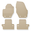 Tapis de sol en caoutchouc adapté pour Volvo S60 II (2010-2019) - tapis de voiture - beige