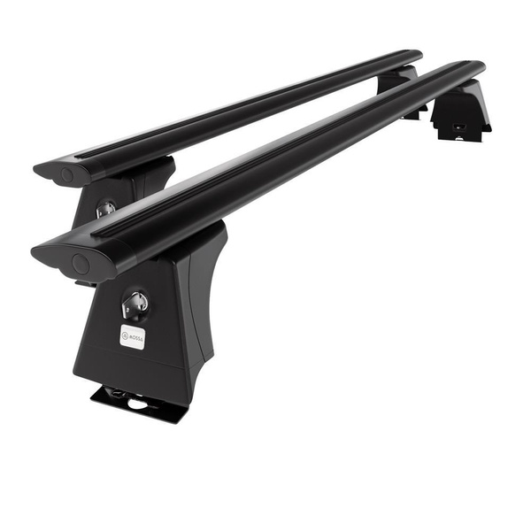 Barres de toit en aluminium adapté pour Fiat Ducato Van (1996-2005) - Porte-Bagages de Voiture noir - points de montage - (suivant le modèle de voiture ils peuvent se situer à différents endroits)