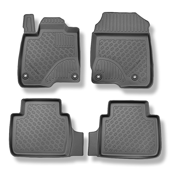 Tapis de sol en TPE adapté pour Honda ZR-V Hybrid e:HEV SUV (10.2023-....) - tapis de voiture - noir
