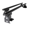 Barres de toit en aluminium adapté pour Daewoo Kalos Hayon (2003-2011) - Porte-Bagages de Voiture noir - toit normal