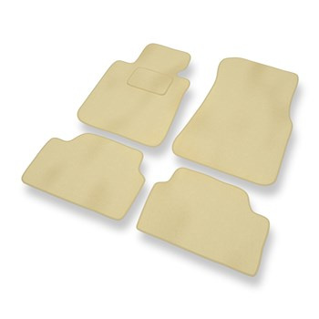 Tapis de Sol Velours adapté pour BMW 1 F20 (2011-2019) - Premium tapis de voiture - beige