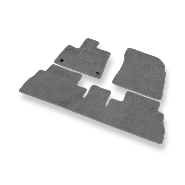 Tapis de Sol Velours adapté pour Citroen Berlingo III Van (2019-....) - Premium tapis de voiture - gris
