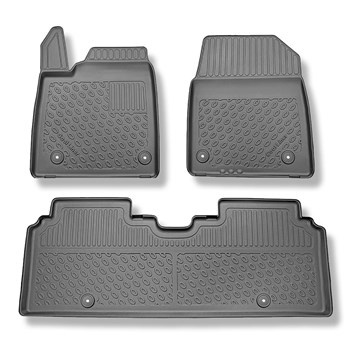 Tapis de sol en TPE adapté pour Kia EV6 Crossover (10.2021-....) - tapis de voiture - noir