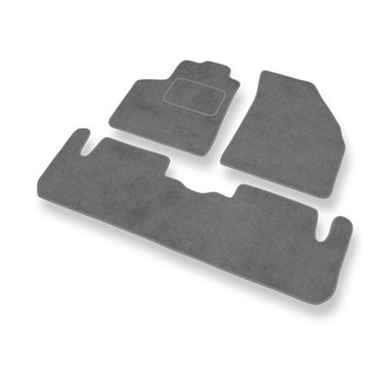 Tapis de Sol Velours adapté pour Chevrolet Rezzo (2004-2008) - Premium tapis de voiture - gris