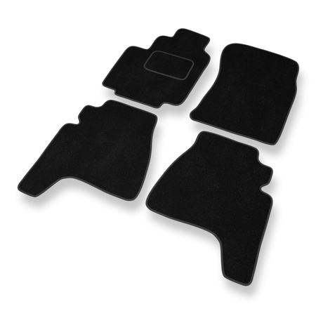 Tapis de Sol Velours adapté pour Daewoo Musso (1995-2005) - Premium tapis de voiture - noir