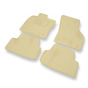 Tapis de Sol Velours adapté pour Skoda Octavia III Break, Liftback (2013-2019) - Premium tapis de voiture - beige