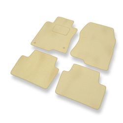 Tapis de Sol Velours adapté pour Honda Accord VIII Coupé, Berline, Tourer (2008-2016) - Premium tapis de voiture - beige