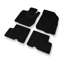 Tapis de Sol Velours adapté pour Dacia Logan I, II (2004-2020) - Premium tapis de voiture - noir