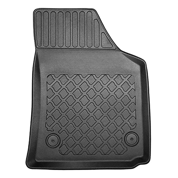 Tapis de sol en TPE adapté pour Volkswagen Caddy IV Maxi Van (12.2015-10.2022) - 5 sièges; sans la troisième rangée de sièges - tapis de voiture - noir
