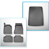 Kit tapis de coffre et tapis de voiture TPE pour: BMW 5 G60, G90 Berline (10.2023-....) - pas pour la version électrique