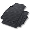 Tapis de sol en caoutchouc adapté pour Opel Insignia I Liftback, Berline, Sports Tourer (2008-2017) - tapis de voiture - noir - 4 pcs.