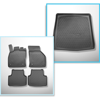 Kit tapis de coffre et tapis de voiture TPE pour: Skoda Octavia III 5E Crossover
