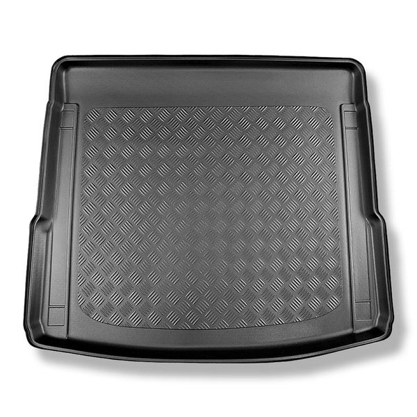 Tapis de coffre adapté pour Audi Q5 II FY SUV (01.2017-08.2024) - bac de coffre - protection de coffre voiture - aussi pour les modèles avec des rails de fixation; non pour version TFSI e plug-in hybrid; sièges arrière fixes
