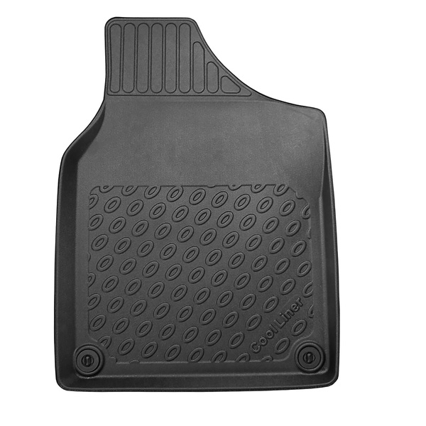 Tapis de sol en TPE adapté pour Seat Alhambra I Van (1995-08.2010) - 5 ou 7 sièges; sans la troisième rangée de sièges - tapis de voiture - noir