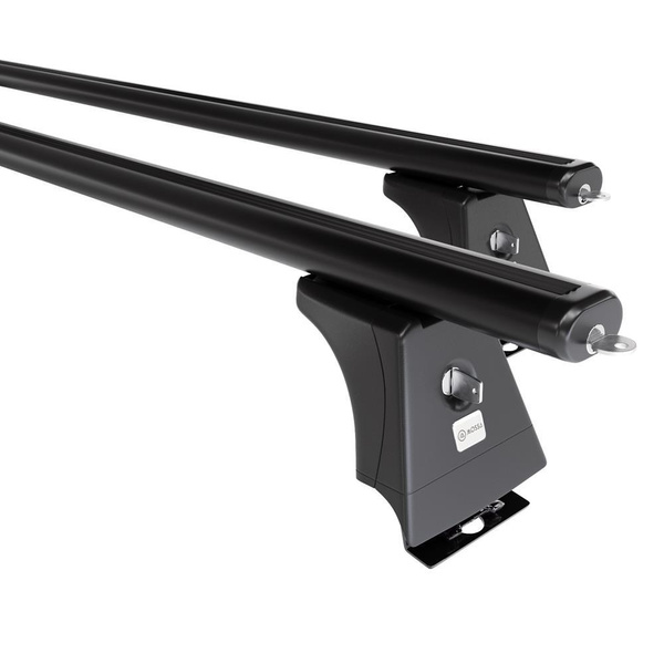 Barres de toit en aluminium adapté pour Peugeot Boxer II Van (2006-2014) - Porte-Bagages de Voiture noir - points de montage - (suivant le modèle de voiture ils peuvent se situer à différents endroits)