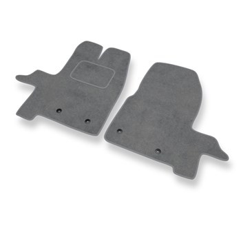 Tapis de Sol Velours adapté pour Ford Transit Custom (2012-....) - Premium tapis de voiture - gris