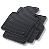Tapis de sol en caoutchouc adapté pour Volkswagen Tiguan I SUV (2007-2015) - tapis de voiture - noir - 4 pcs.