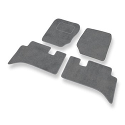 Tapis de Sol Velours adapté pour Land Rover Range Rover II SUV (1994-2001) - Premium tapis de voiture - gris