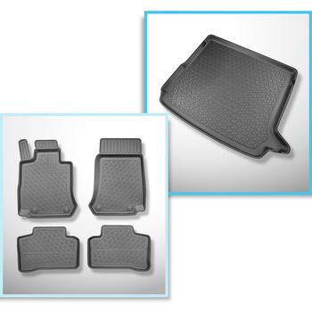 Kit tapis de coffre et tapis de voiture TPE pour: Mercedes-Benz EQC N293 SUV (05