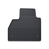 Tapis de sol en caoutchouc adapté pour Renault Kangoo II Van (2008-2021) - tapis de voiture - noir - 2 pcs.