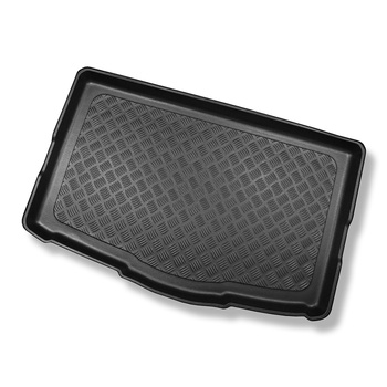 Tapis de coffre adapté pour Nissan Qashqai II J11 Crossover (02.2014-05.2021) - bac de coffre - protection de coffre voiture - coffre inférieur; avec kit de réparation (Acenta & Tekna) & tous les modèles (Visia); avec roue de secours taille normale; sans