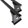 Barres de toit en acier adapté pour Mazda 6 mk I Berline (2002-2007) - Porte-Bagages de Voiture noir - points de montage - (suivant le modèle de voiture ils peuvent se situer à différents endroits)