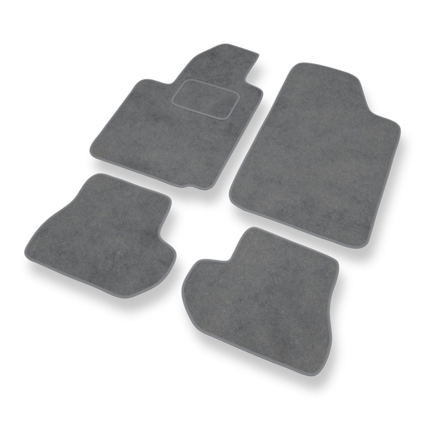 Tapis de Sol Velours adapté pour Citroen C2 Hayon (2003-2010) - Premium tapis de voiture - gris