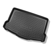 Tapis de coffre adapté pour Nissan Qashqai II J11 Crossover (02.2014-05.2021) - bac de coffre - protection de coffre voiture - coffre inférieur avec roue è usage temporaire (plancher double enlevé du coffre)