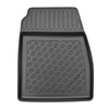 Tapis de sol en TPE adapté pour Ford Fiesta VIII Hayon (07.2017-....) - aussi pour la version hybride - tapis de voiture - noir