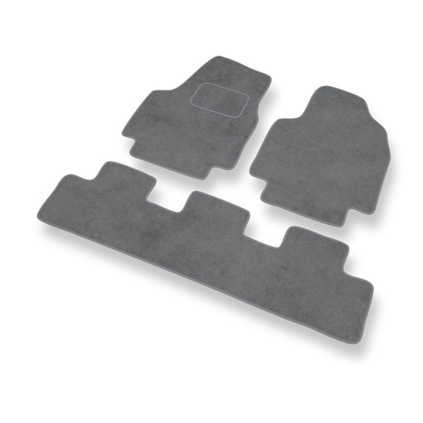 Tapis de Sol Velours adapté pour Citroen Jumpy I Van (1995-2007) - Premium tapis de voiture - gris