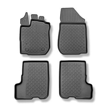 Tapis de sol en TPE adapté pour Dacia Sandero II Hayon (12.2012-12.2020) - tapis de voiture - noir