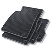 Tapis de sol en caoutchouc adapté pour Audi A6 C7 (2011-2017) - tapis de voiture - noir