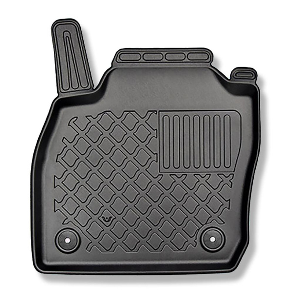 Kit tapis de coffre et tapis de voiture TPE pour: Volkswagen T-Cross Crossover (04.2019-....) - coffre inférieur;plancher amovible au plus bas niveau