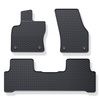 Tapis de sol en caoutchouc adapté pour Volkswagen Touran III Monospace (2015-....) - tapis de voiture - noir - 3 pcs.